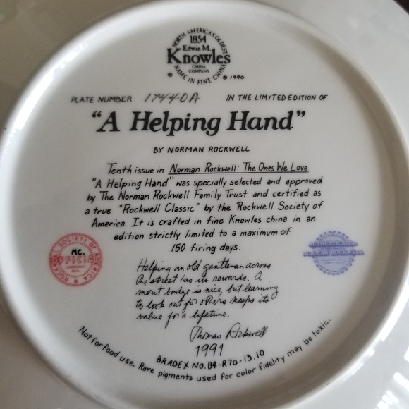Norman Rockwell plate - Picture 4 of 4